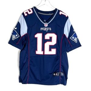 New England Patriots Jersey Mens Large NFL Football Tom Brady Nike Shirt Medium